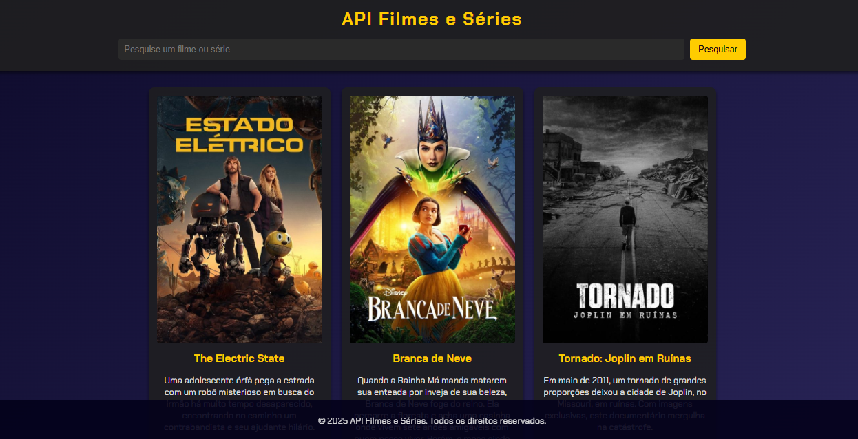 API FIlmes e Series